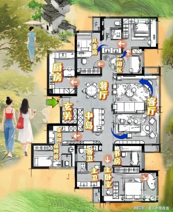 股市策略配资 烂户型藏乾坤，208㎡千改万优化，答案用3000根线打造的亲子宅！