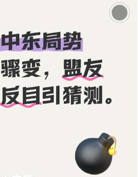 股市策略配资 中东风云再起: 盟友反目, 局势骤变, 谁能预料一下幕会是什么?